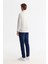Erkek Ekru Dik Yaka Fermuarlı Baskılı Pamuklu Sweatshirt A42Y1367 4