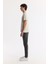 Erkek Bej Regular Fit Soft Touch Bisiklet Yaka Düz Modal T-Shirt B001171 3