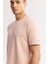 Erkek Pembe Bisiklet Yaka Jakarlı T-shirt A41y1167 3