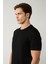 Erkek Siyah Baskılı Bisiklet Yaka Soft Touch T-shirt A41y1328 2