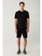 Erkek Siyah Baskılı Bisiklet Yaka Soft Touch T-shirt A41y1328 6