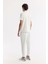 Erkek Ekru Regular Fit Bisiklet Yaka Baskılı İnterlok T-Shirt A51Y1089 4