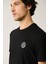 Erkek Siyah Bisiklet Yaka Jersey Kumaş Garnili T-shirt A41y1114 2