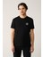 Erkek Siyah Bisiklet Yaka Jersey Kumaş Garnili T-shirt A41y1114 3