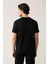 Erkek Siyah Bisiklet Yaka Jersey Kumaş Garnili T-shirt A41y1114 4