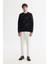 Erkek Siyah Bisiklet Yaka Pamuklu Baskılı Sweatshirt A42Y1375 5