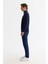 Erkek Lacivert Soğuğa Dayanıklı Fermuarlı Dik Yaka Polar Sweatshirt A42y1380 3