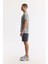 Erkek Gri Bisiklet Yaka Hareketli Hologram Baskılı Shoft Touch T-Shirt A51Y1031 3