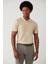 Erkek Bej 3 Düğmeli Garment Dyed Polo Yaka Triko T-Shirt A41Y5067 1