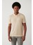 Erkek Bej 3 Düğmeli Garment Dyed Polo Yaka Triko T-Shirt A41Y5067 3