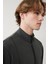 Erkek Antrasit Dik Yaka Baskılı Soft Touch Baskılı Sweatshirt A41y1225 5