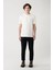 Erkek Beyaz Baskılı Bisiklet Yaka Soft Touch T-shirt A41y1328 6
