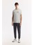 Erkek Açık Gri Bisiklet Yaka Baskılı Shoft Touch Flamlı T-Shirt A51Y1138 5