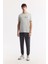 Erkek Açık Gri Bisiklet Yaka Baskılı Shoft Touch Flamlı T-Shirt A51Y1138 6