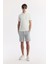 Erkek Beyaz Fermuarlı Polo Yaka Jakarlı T-Shirt A51Y1090 5