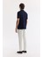Erkek Lacivert Fermuarlı Polo Yaka Jakarlı T-Shirt A51Y1090 4
