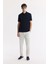 Erkek Lacivert Fermuarlı Polo Yaka Jakarlı T-Shirt A51Y1090 6
