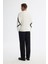 Erkek Ekru Bisiklet Yaka Pamuklu Baskılı Sweatshirt A42y1317 4