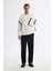 Erkek Ekru Bisiklet Yaka Pamuklu Baskılı Sweatshirt A42y1317 5