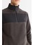 Erkek Antrasit Soğuğa Dayanıklı Fermuarlı Dik Yaka Polar Sweatshirt A42y1380 2