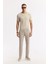 Erkek Bej Slim Fit Beli Lastikli Bi Stretch Chino Pantolon B003033 1
