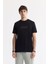 Erkek Siyah Bisiklet Yaka Hareketli Hologram Baskılı Shoft Touch T-Shirt A51Y1031 1