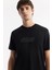 Erkek Siyah Bisiklet Yaka Hareketli Hologram Baskılı Shoft Touch T-Shirt A51Y1031 2