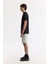 Erkek Siyah Bisiklet Yaka Hareketli Hologram Baskılı Shoft Touch T-Shirt A51Y1031 3