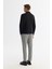 Erkek Siyah 2 Düğmeli Pamuklu Polo Yaka Sweatshirt B001080 3