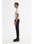 Erkek Siyah Regular Fit Beli Bağcıklı Ayarlanabilir İpli 3 İplik Şardonlu Eşofman Altı B003403 2