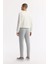 Erkek Açık Gri Slim Fit Beli Lastikli Bi Stretch Chino Pantolon B003033 3