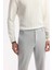 Erkek Açık Gri Slim Fit Beli Lastikli Bi Stretch Chino Pantolon B003033 4