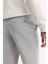 Erkek Açık Gri Slim Fit Beli Lastikli Bi Stretch Chino Pantolon B003033 5
