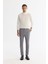 Erkek Gri Slim Fit Yandan Cepli Dokulu Bi-stretch Takım Elbise Pantolonu A42y3211 1