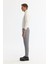 Erkek Gri Slim Fit Yandan Cepli Dokulu Bi-stretch Takım Elbise Pantolonu A42y3211 2