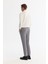 Erkek Gri Slim Fit Yandan Cepli Dokulu Bi-stretch Takım Elbise Pantolonu A42y3211 3