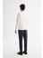 Erkek Ekru Bisiklet Yaka Pamuklu Baskılı Elastan Sweatshirt A42y1267 4