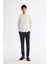 Erkek Ekru Bisiklet Yaka Pamuklu Baskılı Elastan Sweatshirt A42y1267 5