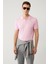 Erkek Pembe 3 Düğmeli Garment Dyed Polo Yaka Triko T-shirt A41y5067 1
