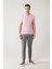 Erkek Pembe 3 Düğmeli Garment Dyed Polo Yaka Triko T-shirt A41y5067 5