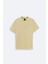 Erkek Sarı Soft Touch Bisiklet Yaka Baskılı T-Shirt A41Y1333 1