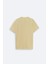 Erkek Sarı Soft Touch Bisiklet Yaka Baskılı T-Shirt A41Y1333 2