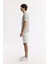 Erkek Beyaz Regular Fit Bisiklet Yaka Çizgili Jakarlı Ribana Detaylı T-shirt A51y1149 3