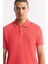 Erkek Kırmızı Regular Fit %100 Pamuk Hızlı Kuruyan Kıvrılmayan Polo Yaka T-Shirt B001032 2
