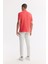 Erkek Kırmızı Regular Fit %100 Pamuk Hızlı Kuruyan Kıvrılmayan Polo Yaka T-Shirt B001032 4