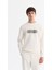 Erkek Ekru Bisiklet Yaka Kolay Ütülenebilir Pamuklu Sweatshirt A42y1270 1