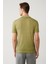 Erkek Haki 3 Düğmeli Garment Dyed Polo Yaka Triko T-shirt A41y5067 4