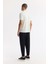 Erkek Ekru Düğmeli Polo Yaka Soft Touch Logo Detaylı T-Shirt A51Y1000 5