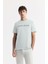 Erkek Mint Yeşil Bisiklet Yaka Reflektörlü Bi Stretch Interlok T-shirt A51y1037 1