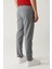 Erkek Gri Slim Fit Beli Lastikli 360 Derece Esnek Teknik Kumaş Pantolon A41y3077 5